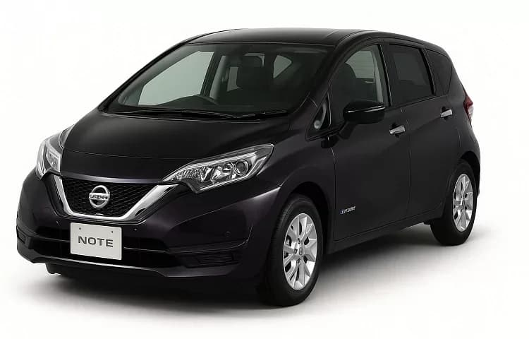 Dark purple Nissan Note