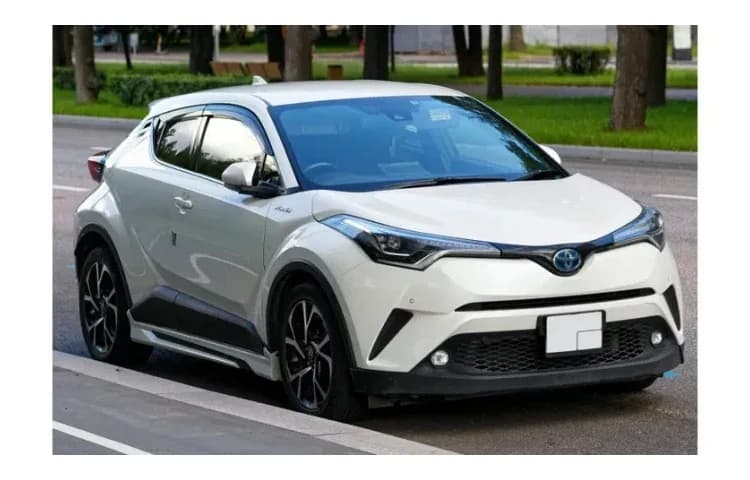 White Toyota C-HR Hybrid