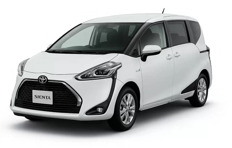 White Toyota Sienta Hybrid